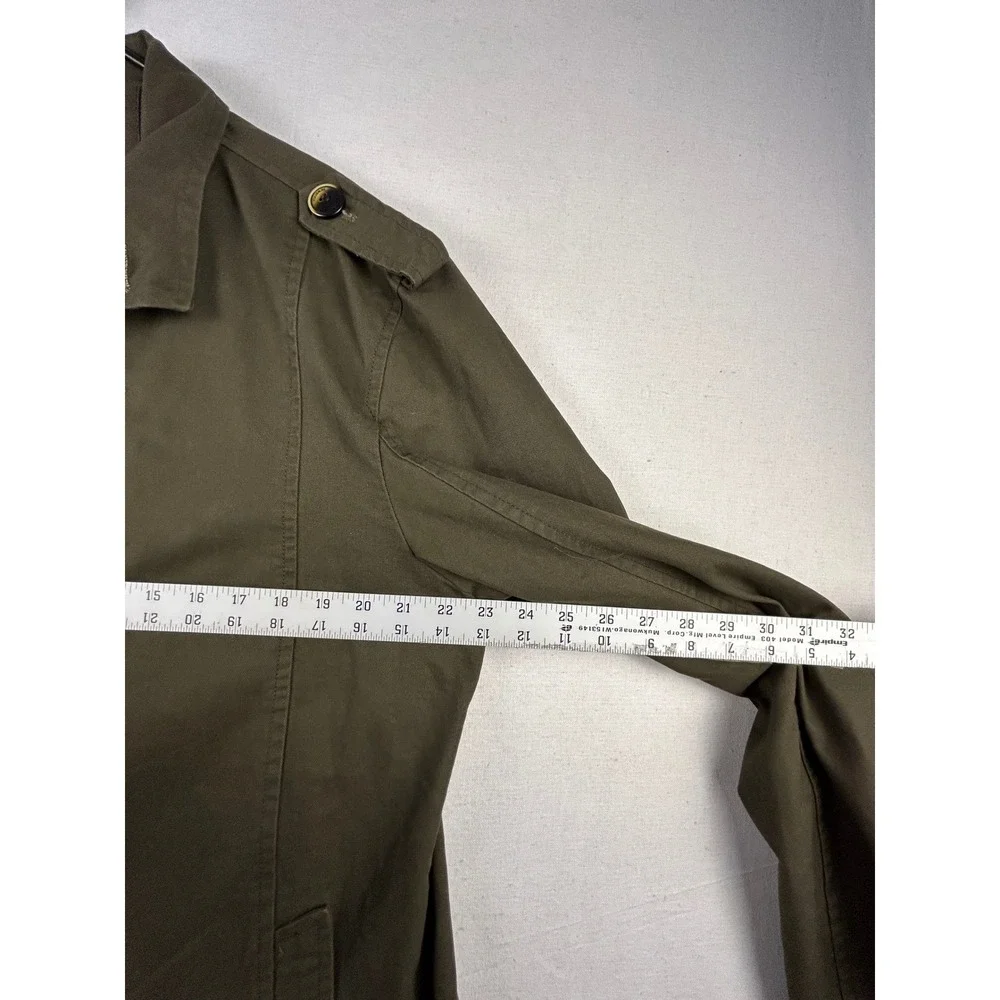 Wantdo Mens Military Field Jacket Olive Green Plaid Lined Cotton Coat 2060 Large